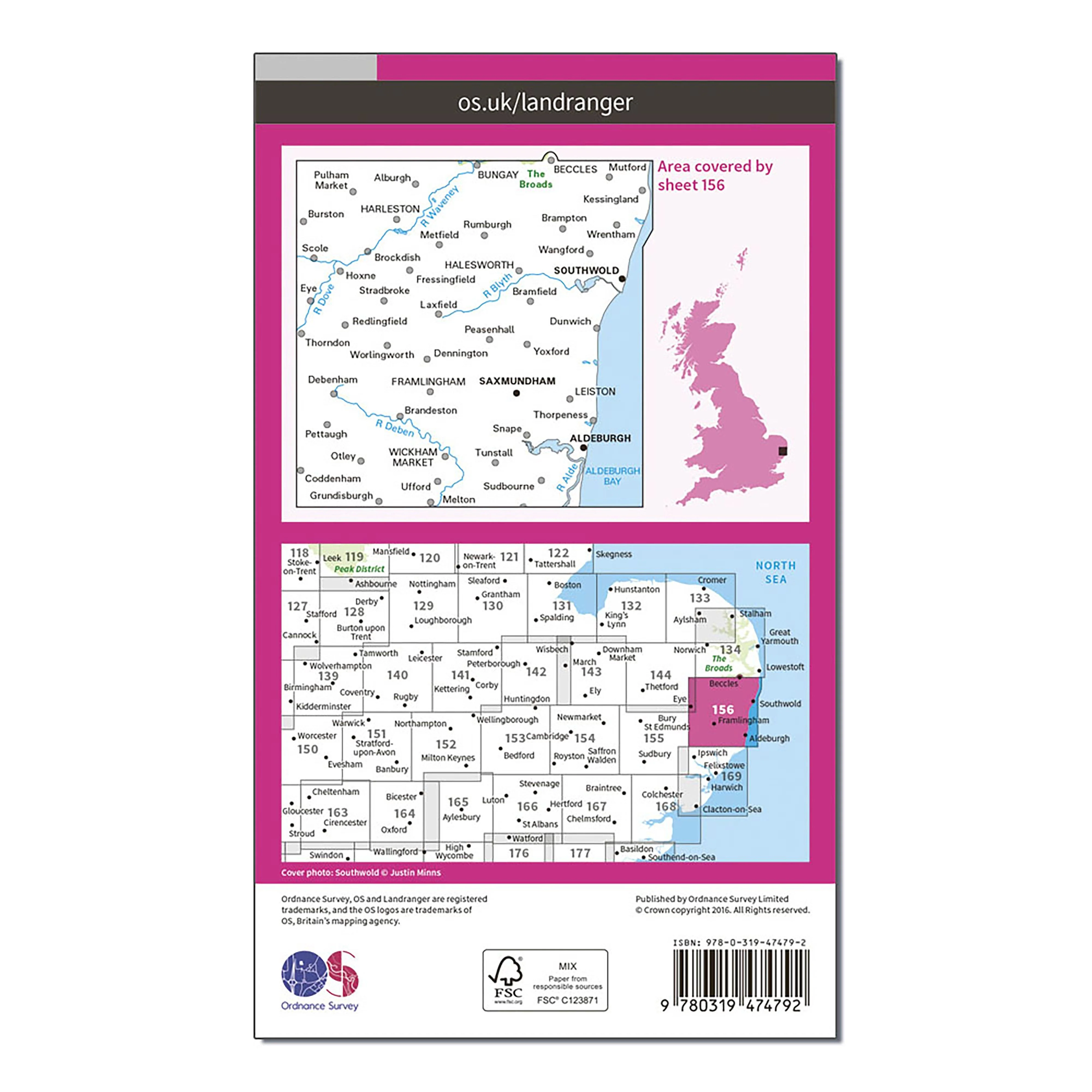 Landranger Active 156 Saxmundham, Aldeburgh & Southwold Map With Digital Version - Image 2