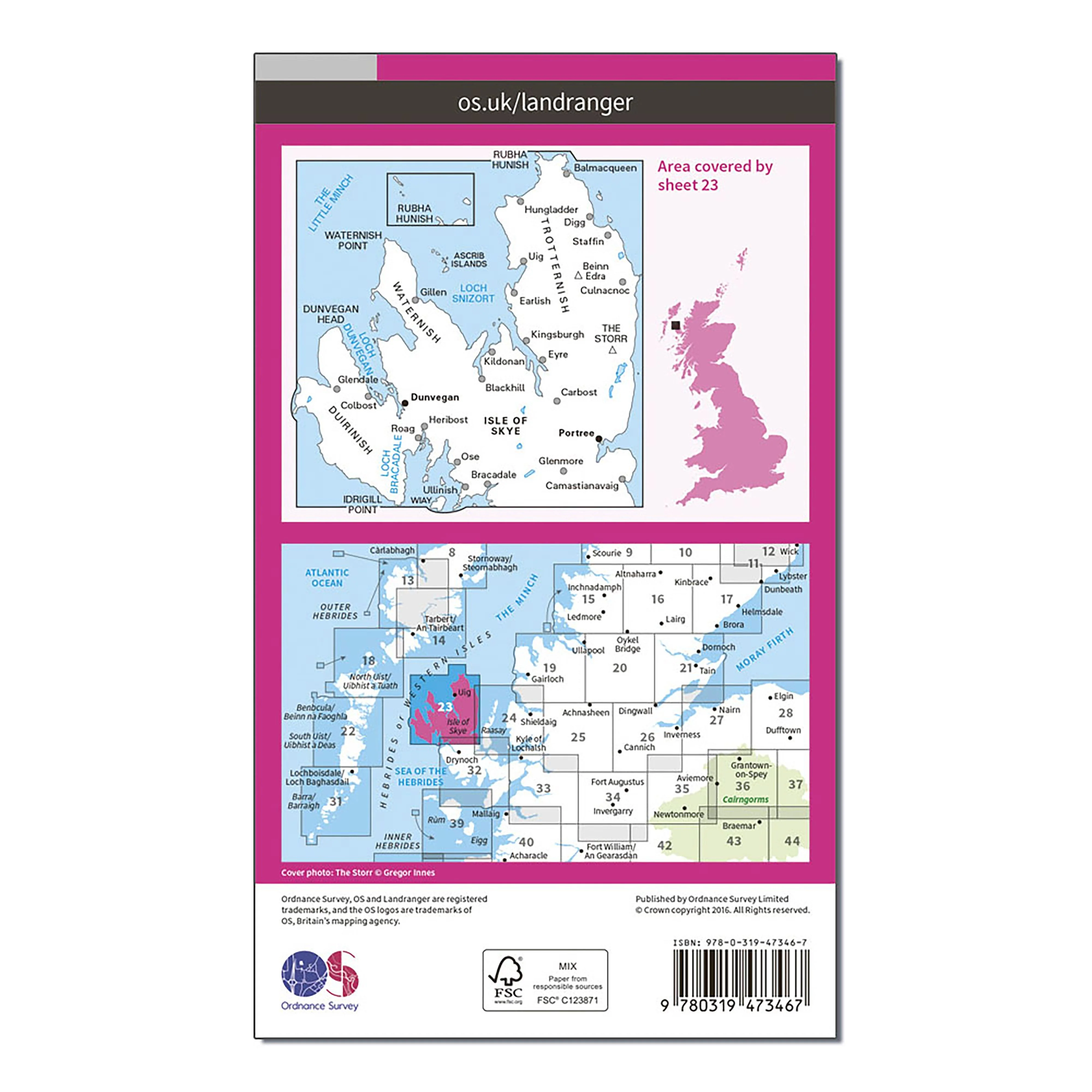 Landranger Active 23 North Skye, Dunvegan & Portree Map With Digital Version - Image 2