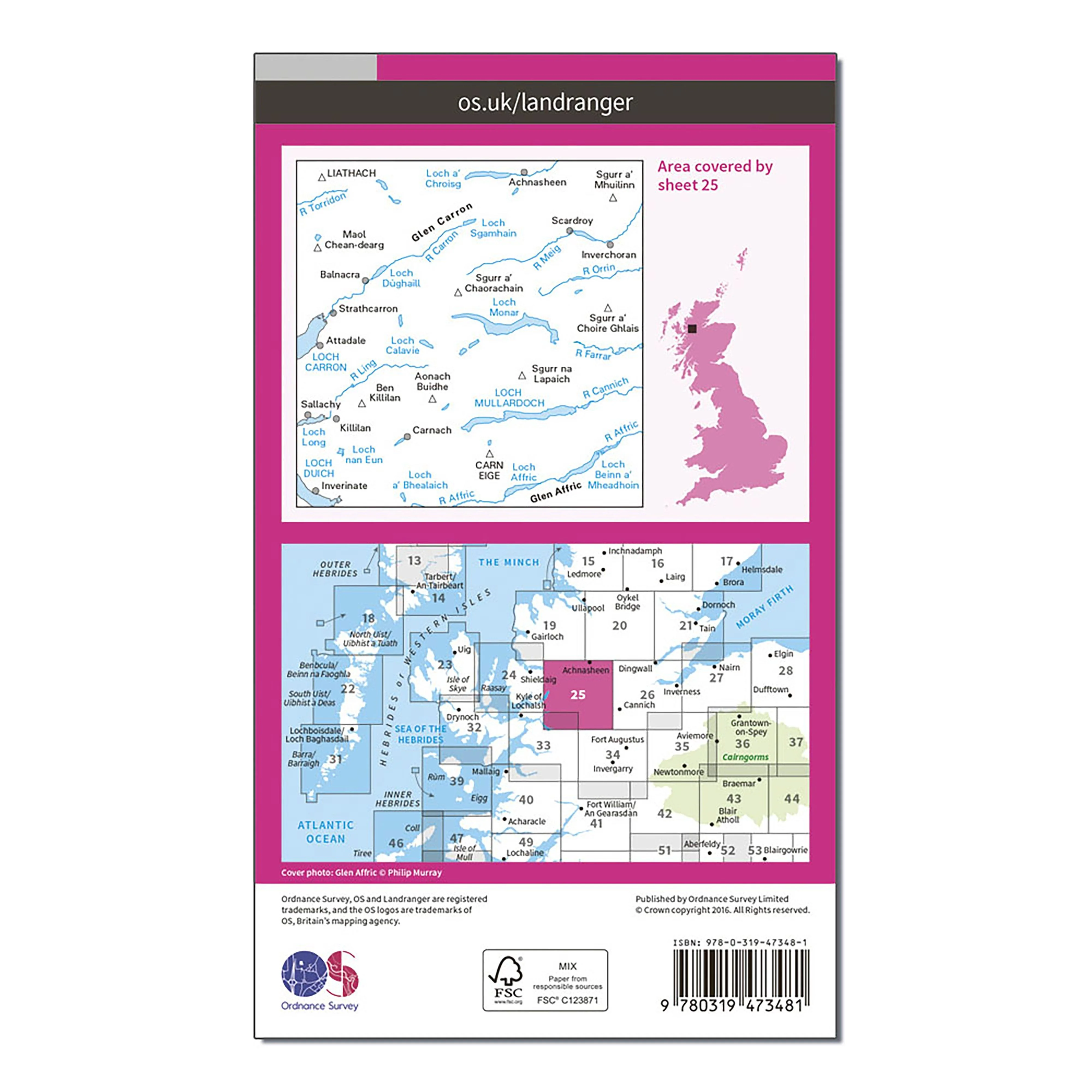 Landranger Active 25 Glen Carron  Glen Affric Map With Digital Version - Image 2