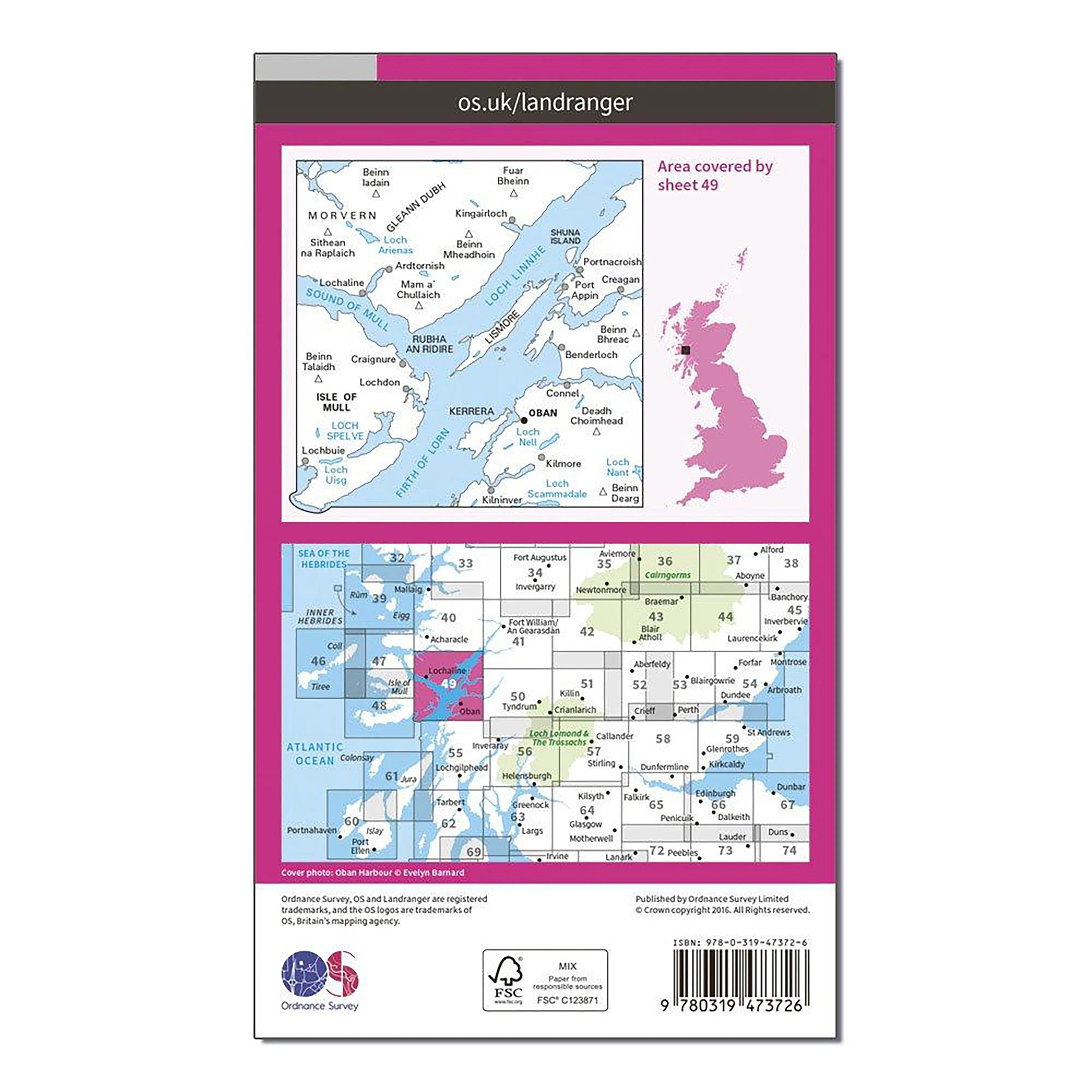 Landranger Active 49 Oban & East Mull Map With Digital Version - Image 2