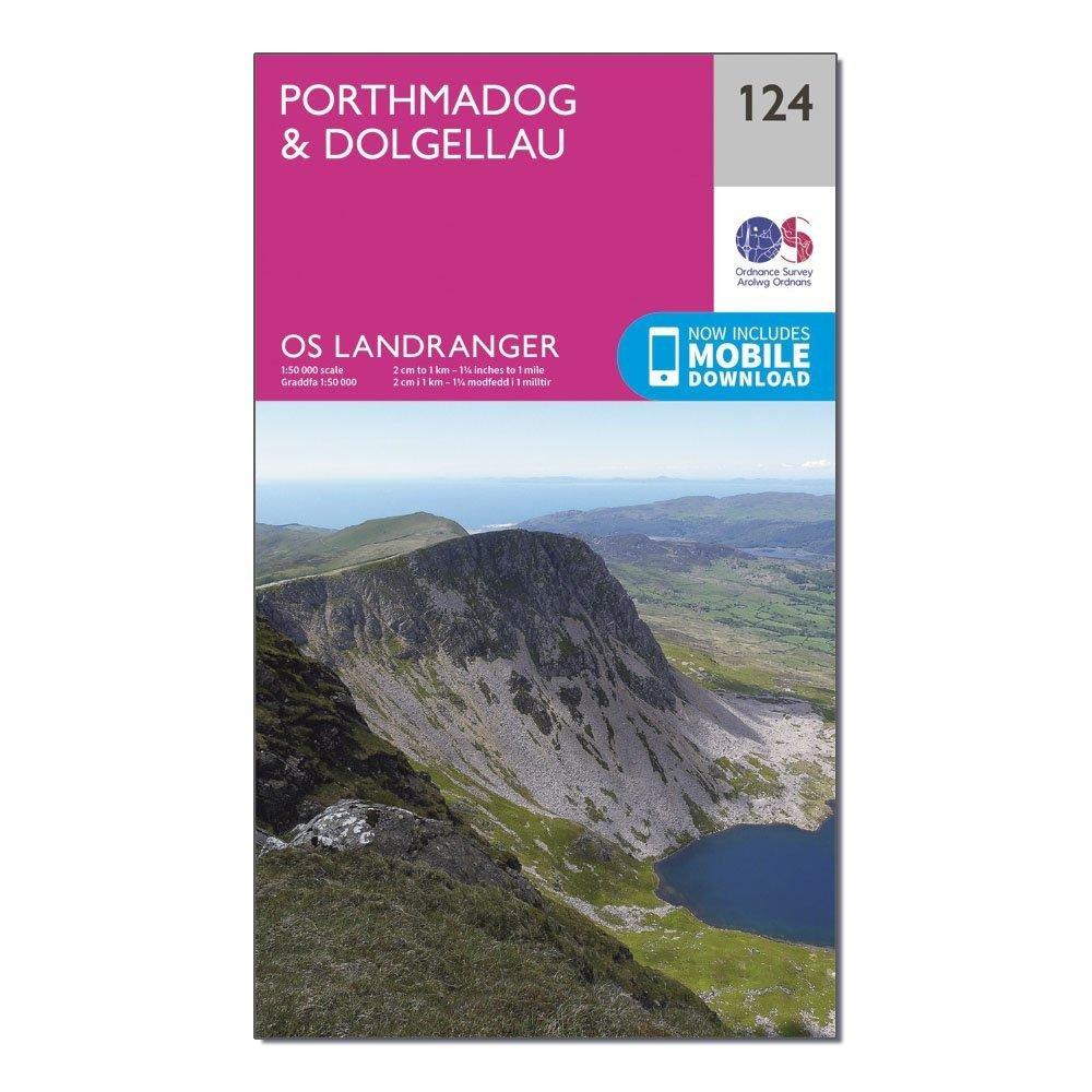 OS Landranger 124 Porthmadog Dolgellau Map