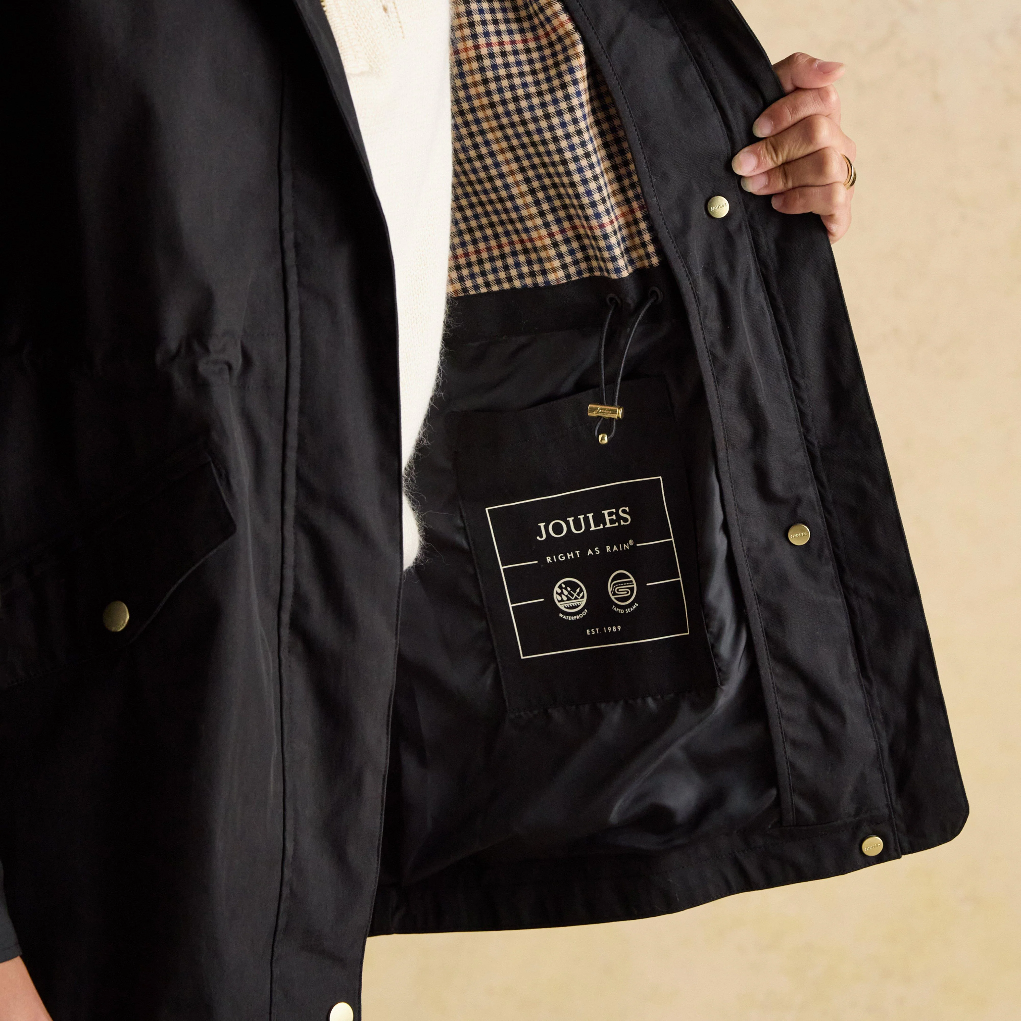 Portwell Black Hooded Waterproof Raincoat - Image 12