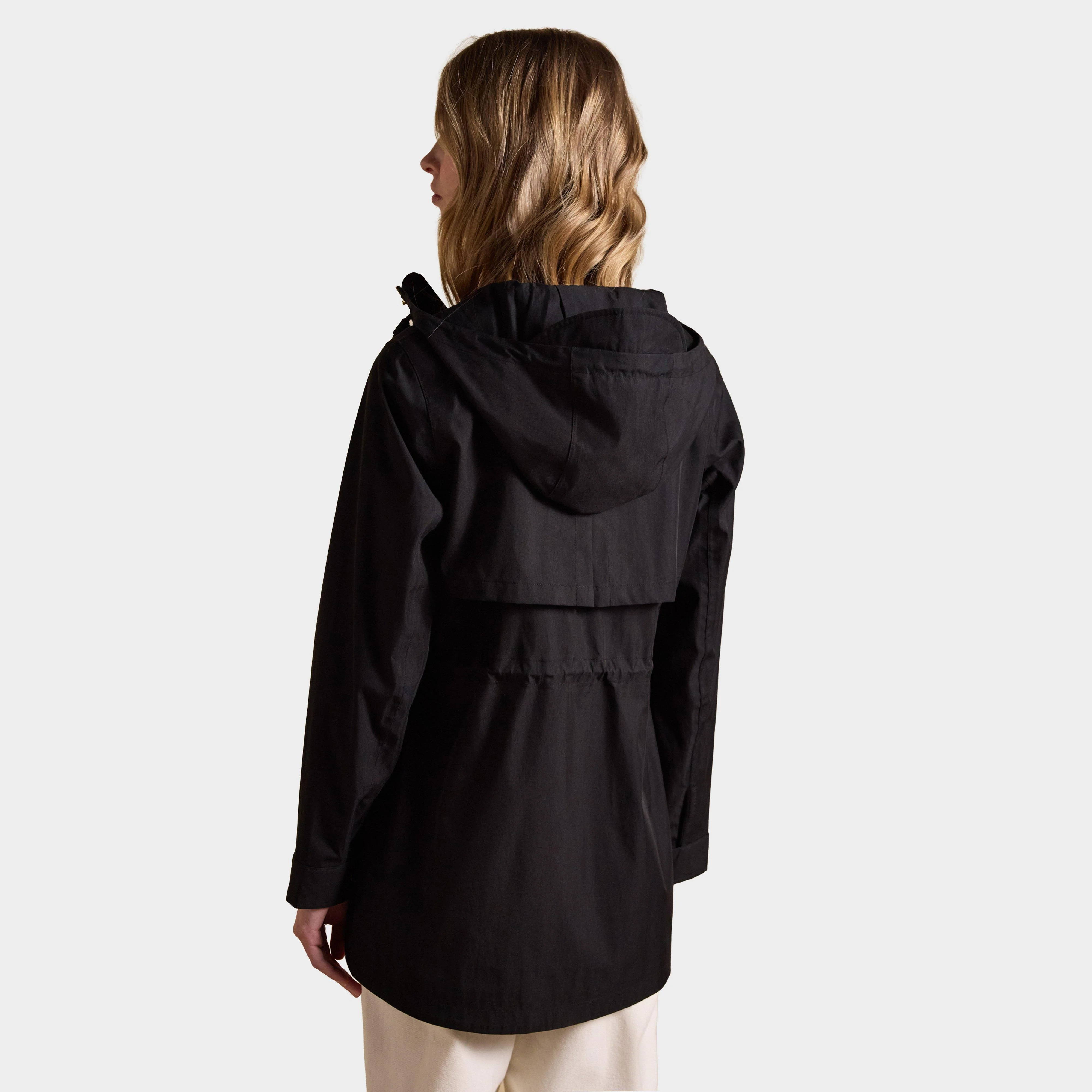 Portwell Black Hooded Waterproof Raincoat - Image 2