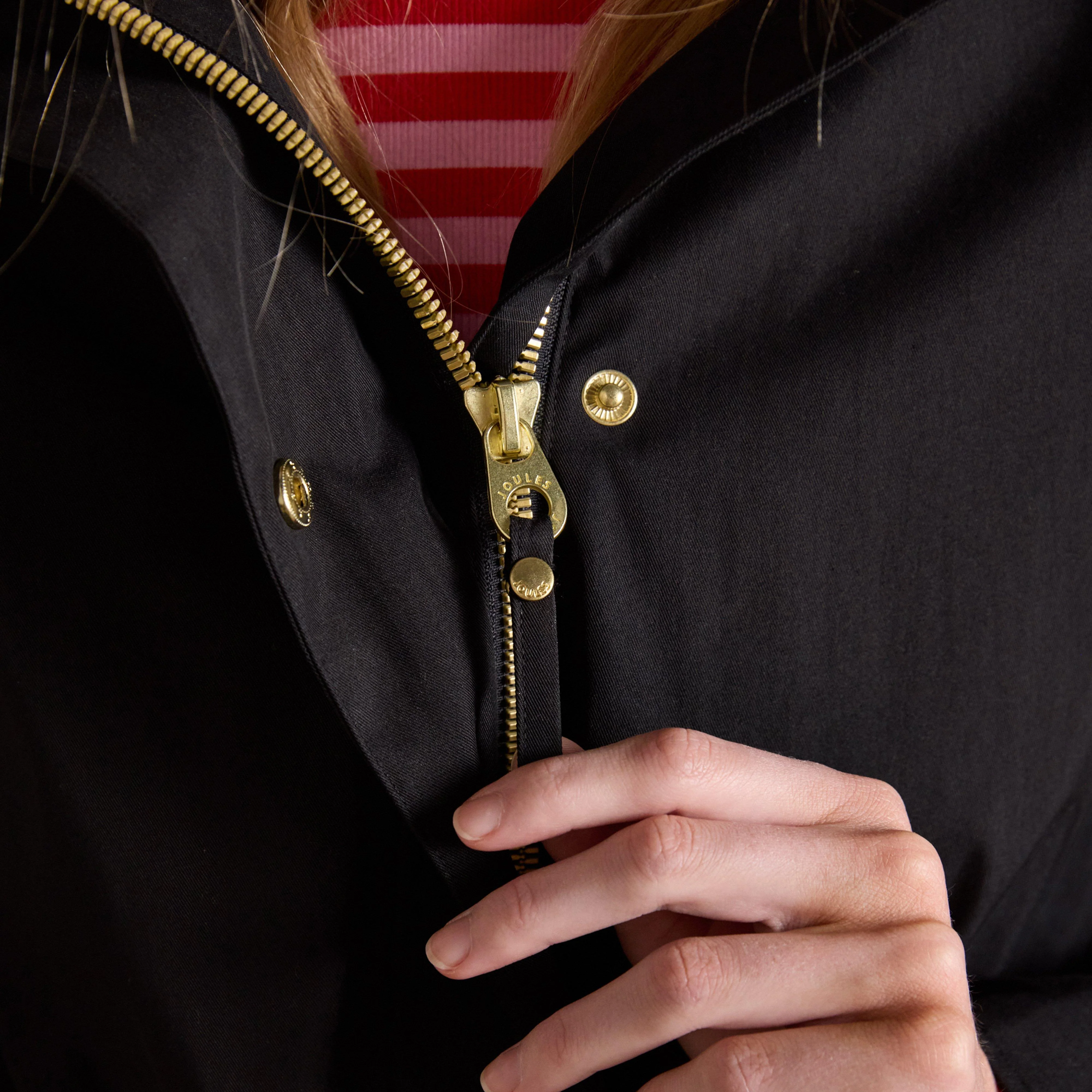 Portwell Black Hooded Waterproof Raincoat - Image 4