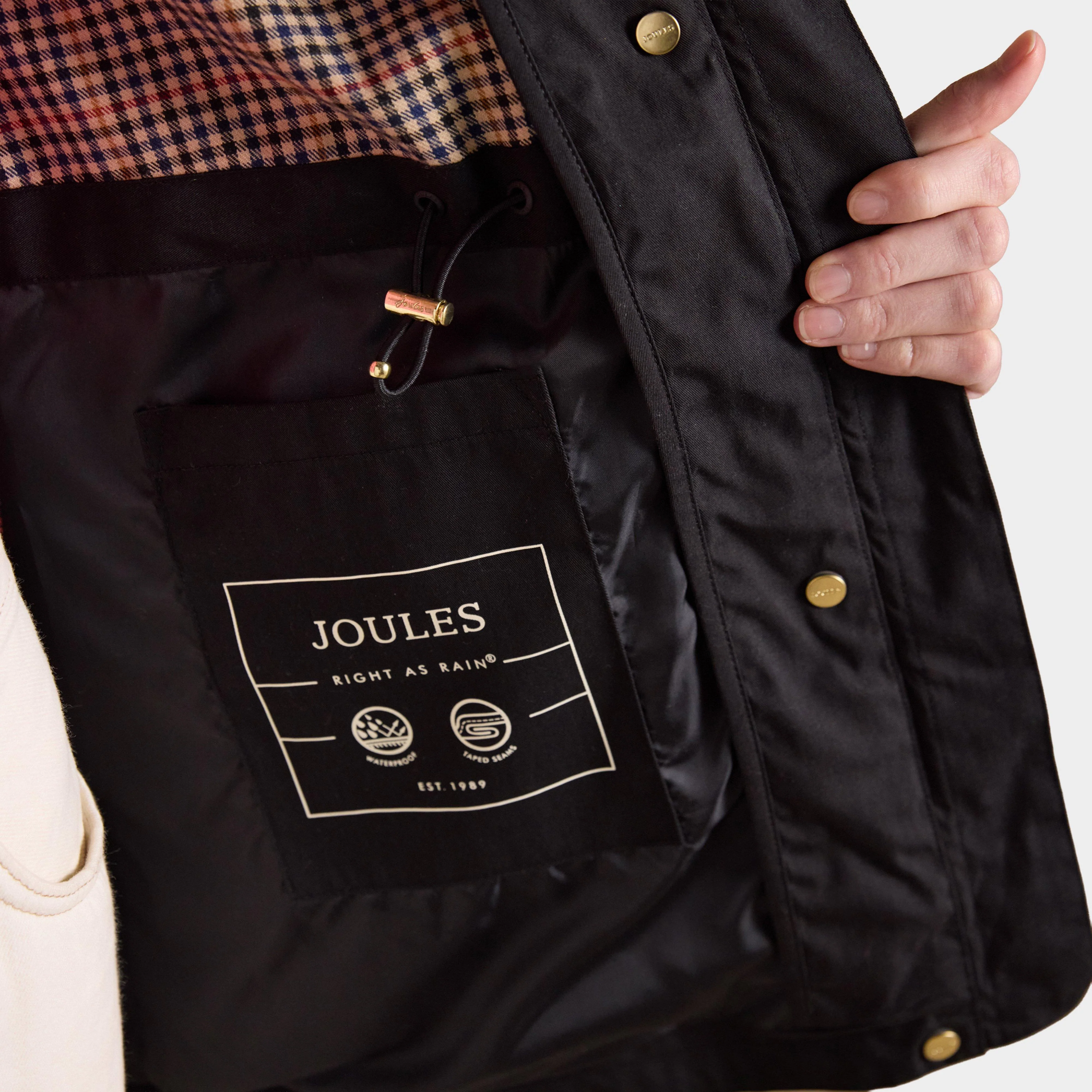 Portwell Black Hooded Waterproof Raincoat - Image 6