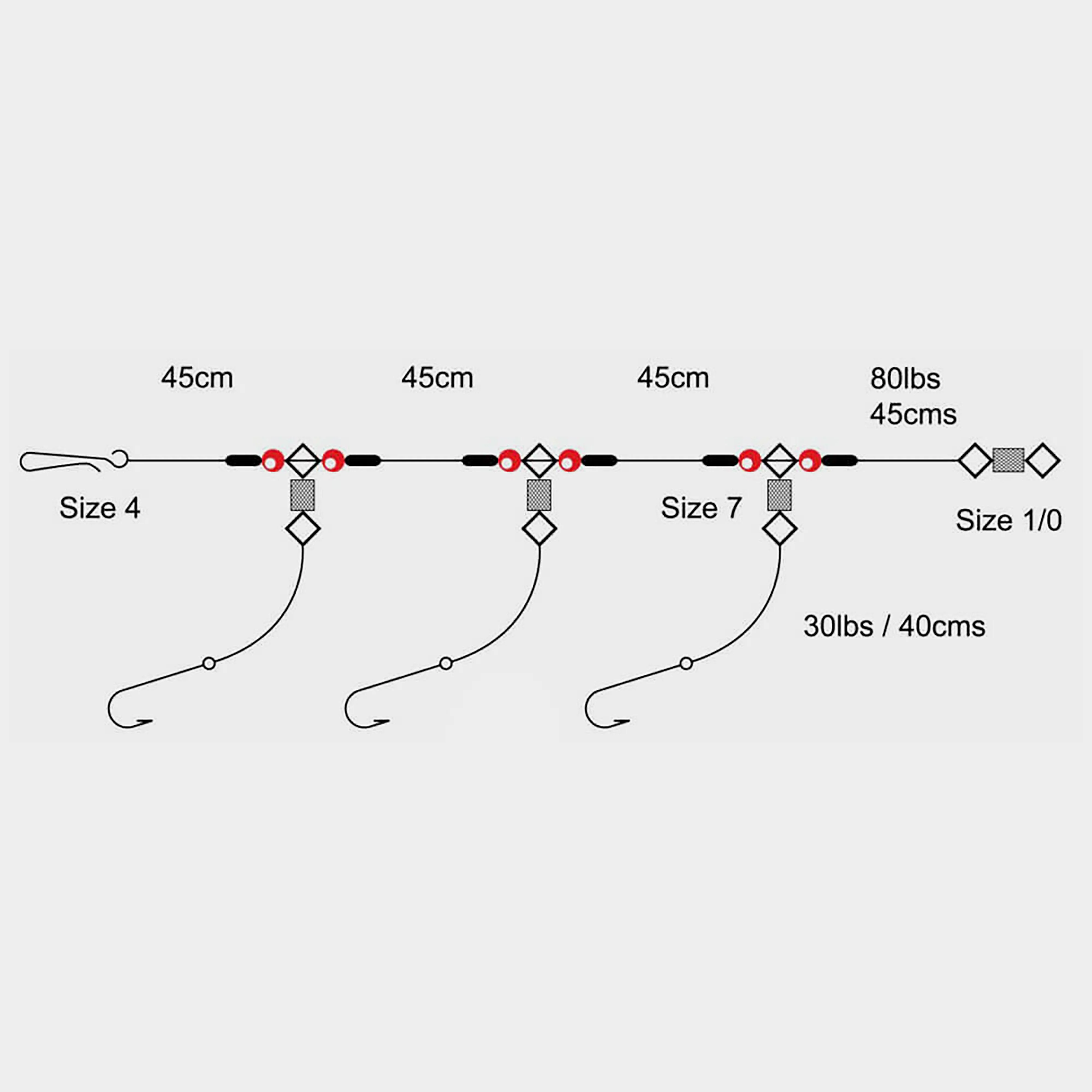 3 Hook Flapper 3 Up (Size 1/0)
