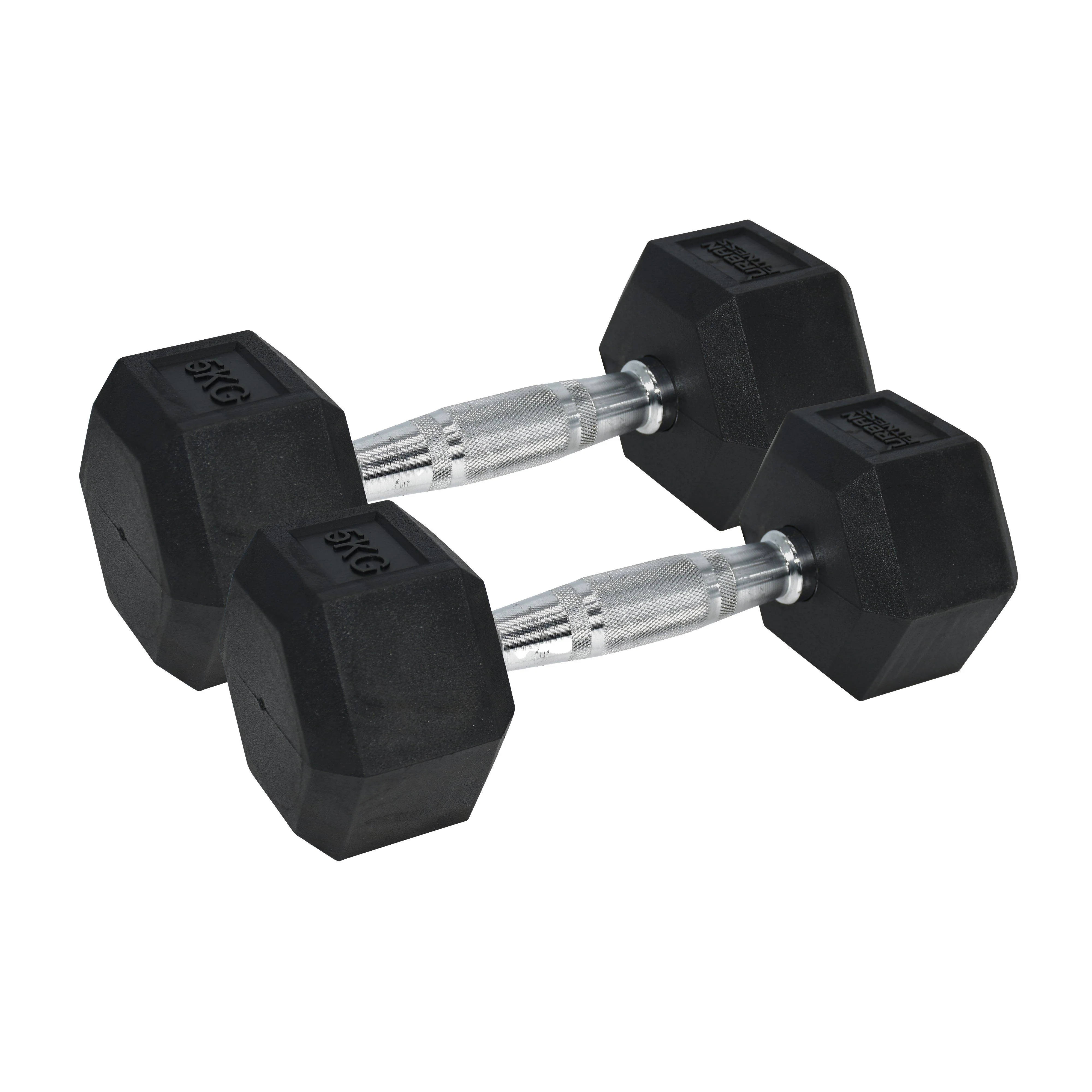 Pro Hex Dumbbells Pair 5kg - Image 4